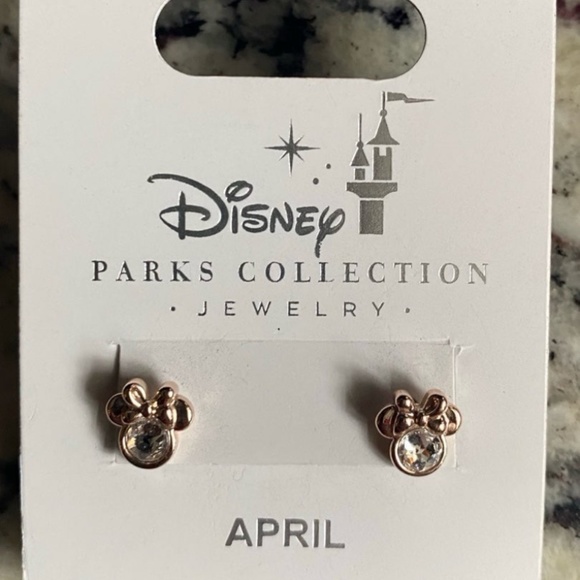 Disney April Birthstone Birthday Minnie Mouse Earrings - Picture 1 of 1